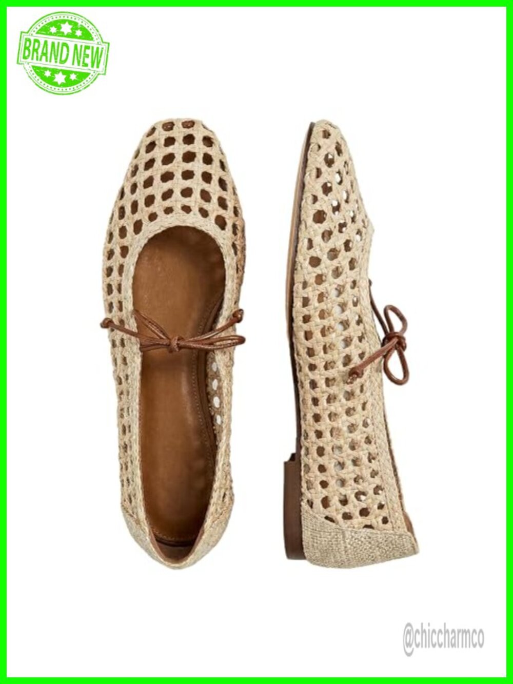 Woven Mesh Ballet Flats Lace up Mary Jane PU Women's Shoes